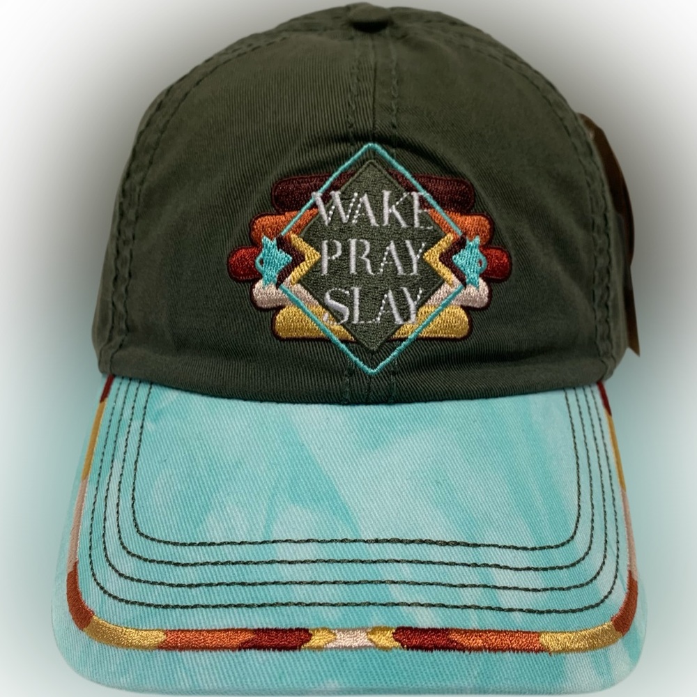 Catchfly Women's Wake Pray Slay Pontail Baseball Cap